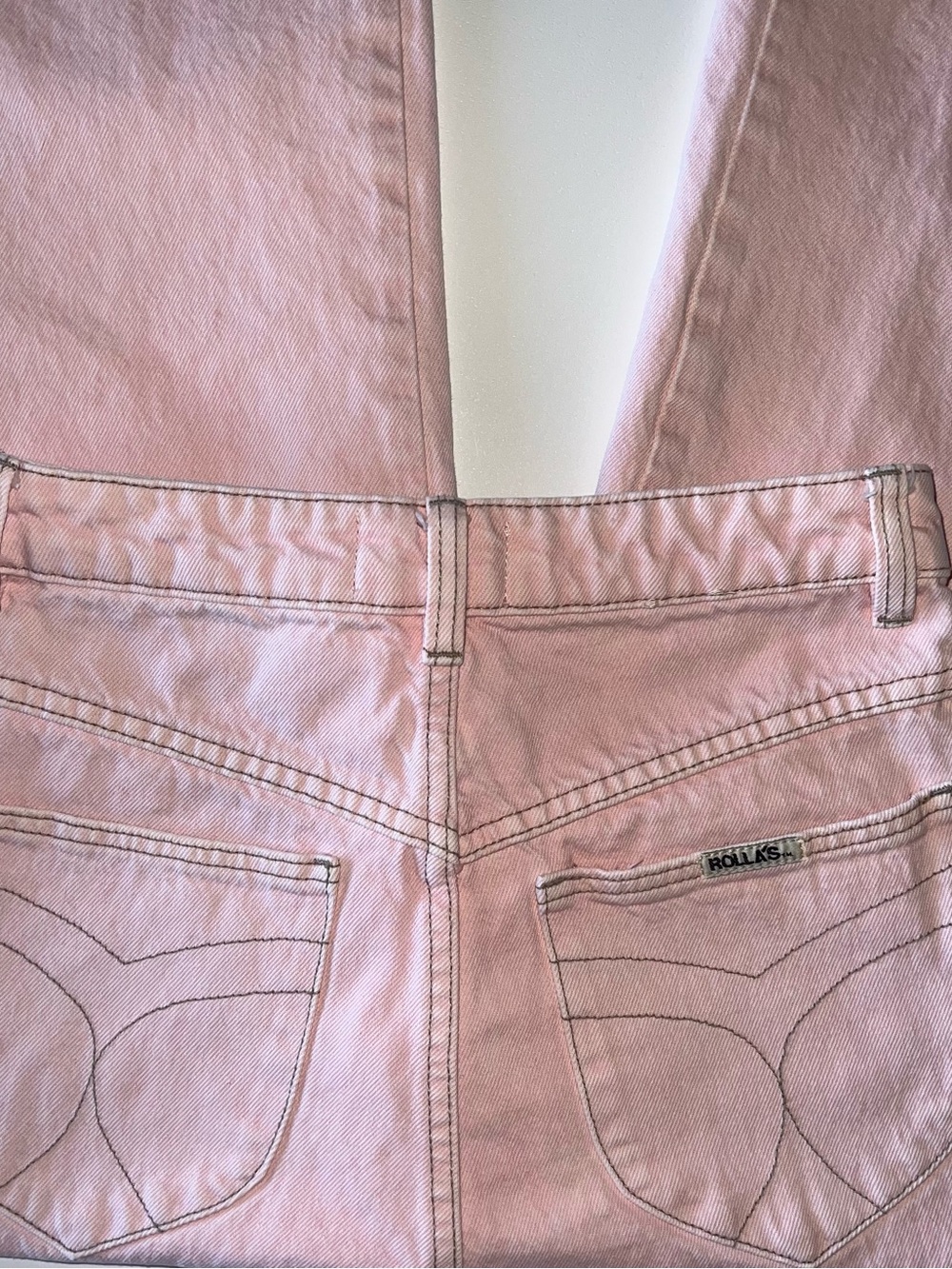 ROLLA'S 80s Pink Sailor High-Rise Wide Leg Jeans Sz 26 - Picture 13 of 16